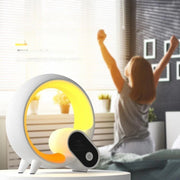 Homzlife Creative Q Sunrise Alarm Clock – Bluetooth Speaker, Digital Display & Colorful Wake-Up Light