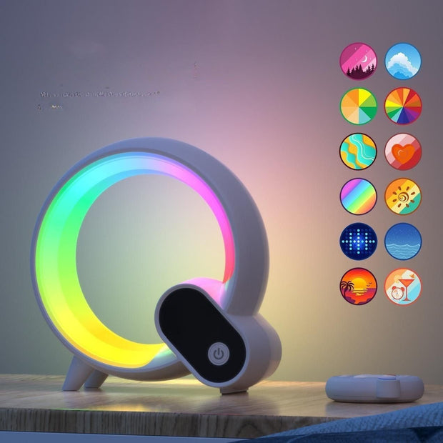 Homzlife Creative Q Sunrise Alarm Clock – Bluetooth Speaker, Digital Display & Colorful Wake-Up Light