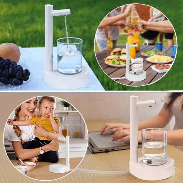 Homzlife Desk Electric Water Dispenser – Automatic Gallon Bottle, Rechargeable
